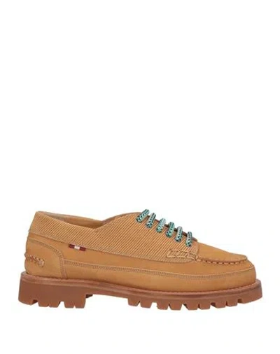 Bally Man Lace-up Shoes Camel Size 9 Calfskin In Beige