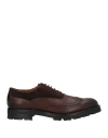 Bally Man Lace-up Shoes Chocolate Brown Size 7 Calfskin In Brown