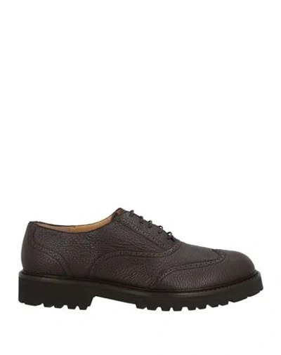 Bally Man Lace-up Shoes Dark Brown Size 7.5 Calfskin