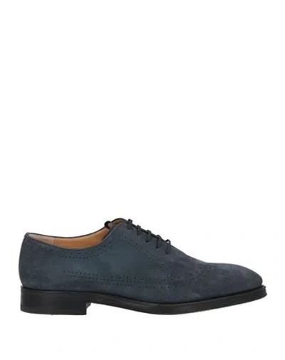 Bally Man Lace-up Shoes Midnight Blue Size 9 Calfskin