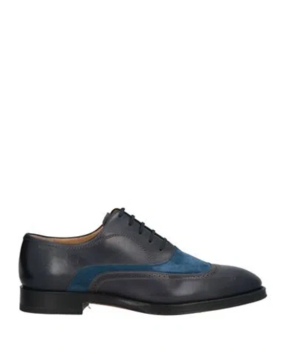 Bally Man Lace-up Shoes Midnight Blue Size 9 Calfskin