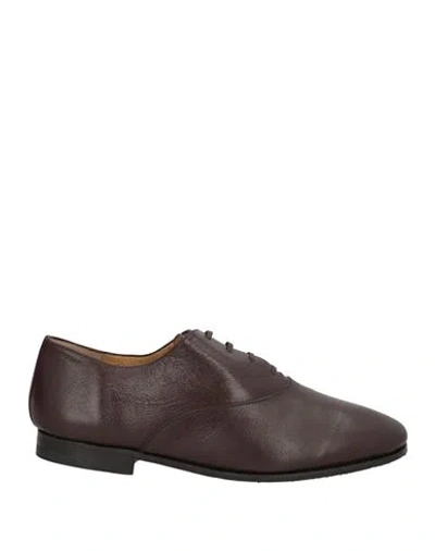 Bally Man Lace-up Shoes Dark Brown Size 8 Goat Skin