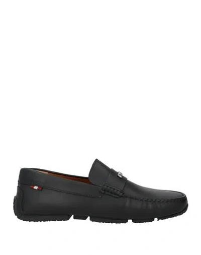 Bally Man Loafers Black Size 12 Calfskin In Multi