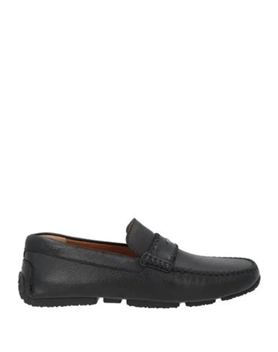 Bally Man Loafers Black Size 8 Cow Leather In Multi
