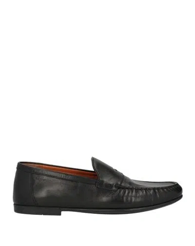 Bally Man Loafers Black Size 8 Cow Leather