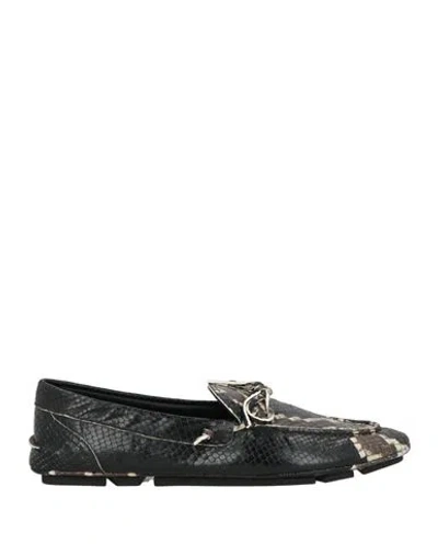 Bally Man Loafers Black Size 8 Goat Skin