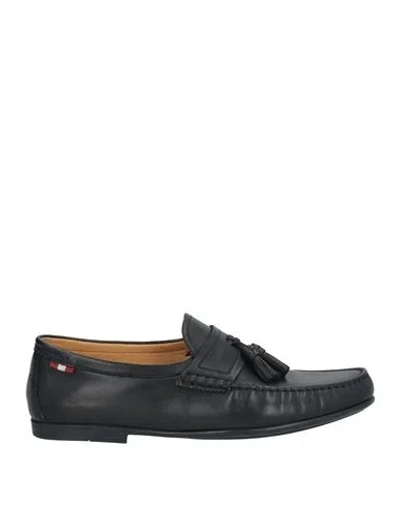 Bally Man Loafers Black Size 8.5 Cow Leather