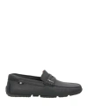 Bally Man Loafers Black Size 9 Cow Leather In Black