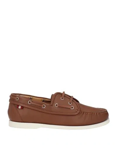 Bally Man Loafers Brown Size 5 Calfskin In Multi