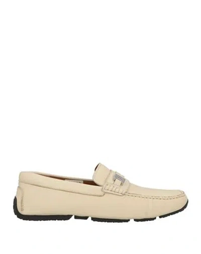 Bally Man Loafers Cream Size 8 Leather In Brown