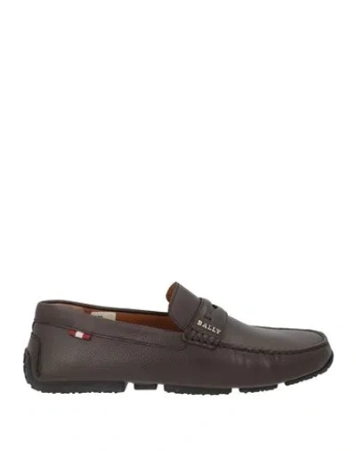 Bally Man Loafers Dark Brown Size 7 Cow Leather