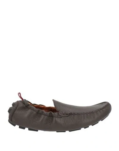 Bally Man Loafers Dark Brown Size 8 Cow Leather
