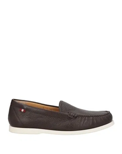 Bally Man Loafers Dark Brown Size 8 Leather