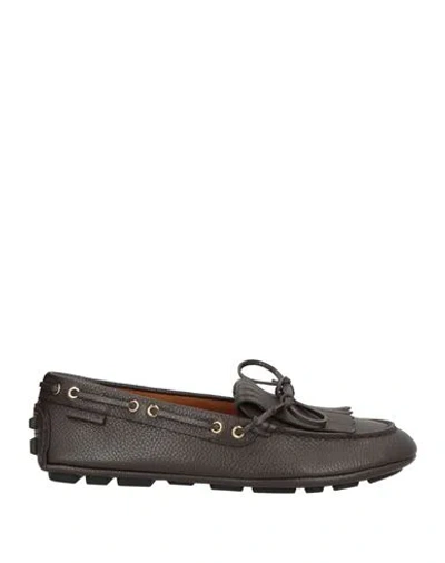 Bally Man Loafers Dark Brown Size 9 Cow Leather