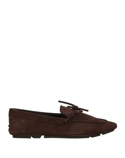 Bally Man Loafers Dark Brown Size 9 Goat Skin