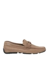 Bally Man Loafers Khaki Size 6 Calfskin In Beige