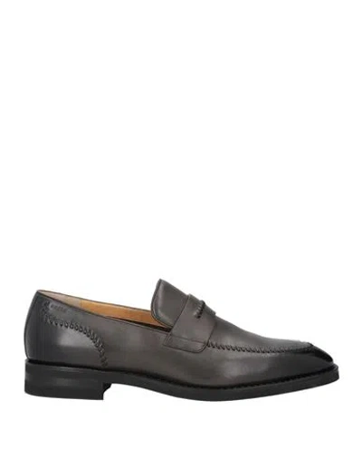 Bally Man Loafers Lead Size 9 Leather In Grey