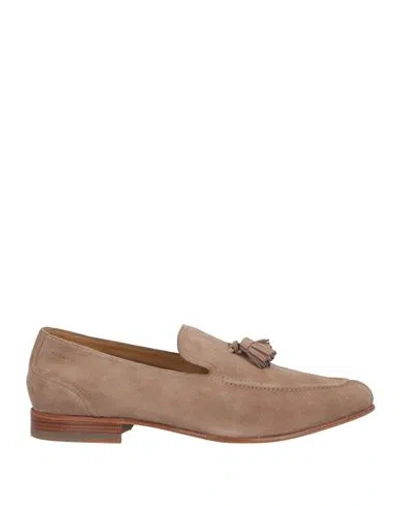 Bally Man Loafers Light Brown Size 9 Leather In Beige