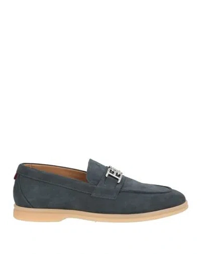 Bally Man Loafers Midnight Blue Size 10 Calfskin