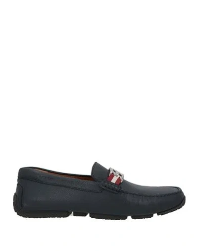 Bally Man Loafers Midnight Blue Size 7 Cow Leather
