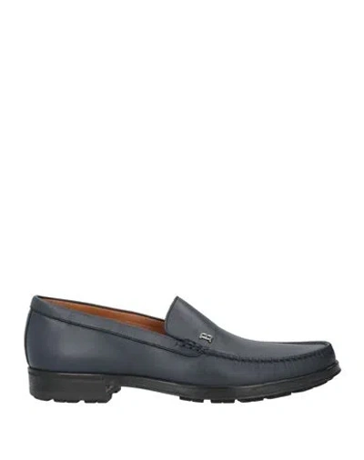 Bally Man Loafers Midnight Blue Size 8 Leather