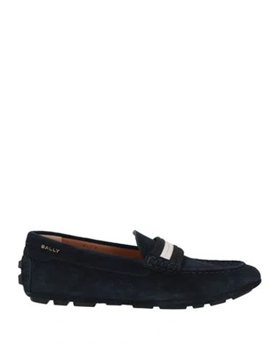 Bally Man Loafers Midnight Blue Size 9 Calfskin