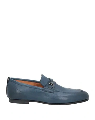 Bally Man Loafers Navy Blue Size 7.5 Calfskin