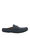Bally Man Loafers Navy Size 12 Calfskin In Blue