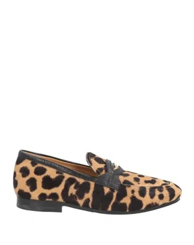 Bally Man Loafers Sand Size 9 Calfskin In Multi