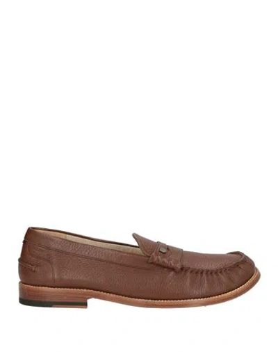 Bally Man Loafers Tan Size 10 Goat Skin In Multi