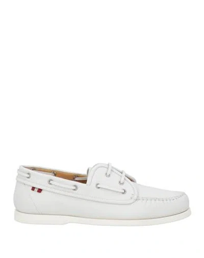 Bally Man Loafers White Size 9 Calfskin