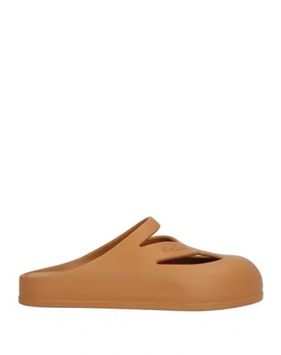 Bally Man Mules & Clogs Camel Size 8-9 Rubber In Nude