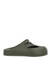 Bally Man Mules & Clogs Military Green Size 5-6 Rubber
