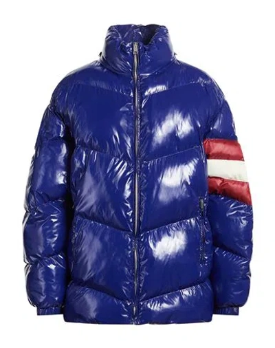 Bally Man Puffer Bright Blue Size Xl Polyamide, Polyester