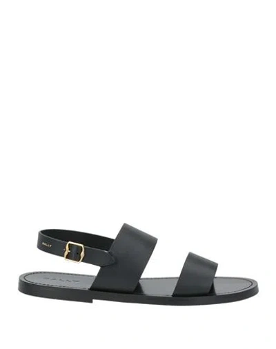 Bally Man Sandals Black Size 10 Leather