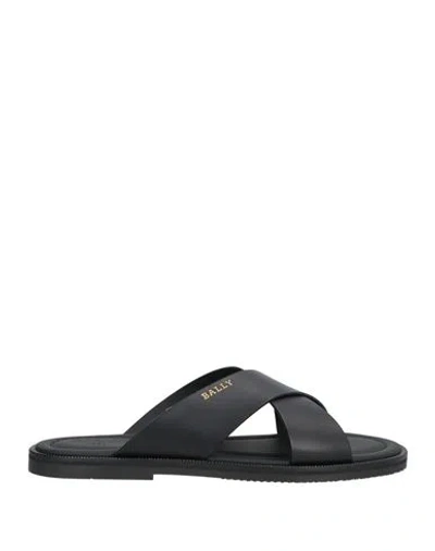 Bally Man Sandals Black Size 7 Leather