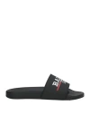 Bally Man Sandals Black Size 8 Textile Fibers