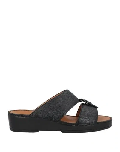 Bally Man Sandals Black Size 9 Cow Leather