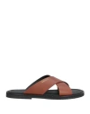 Bally Man Sandals Brown Size 9 Leather