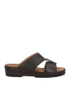 Bally Man Sandals Dark Brown Size 11.5 Cow Leather