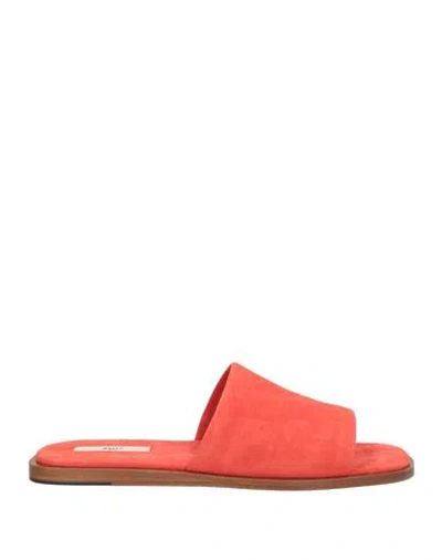 Bally Man Sandals Orange Size 8 Goat Skin
