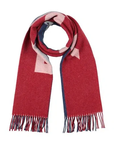 Bally Man Scarf Blue Size - Merino Wool, Cashmere In Red