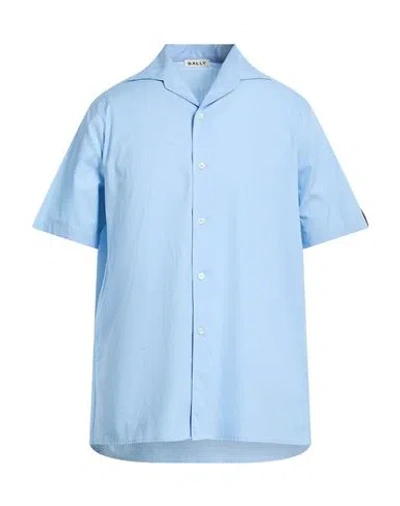 Bally Man Shirt Light Blue Size 40 Cotton