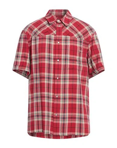 Bally Man Shirt Red Size 40 Viscose In Multi