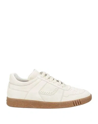 Bally Man Sneakers Beige Size 7.5 Calfskin In White