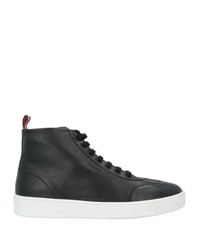 Bally Man Sneakers Black Size 6 Lambskin In Black