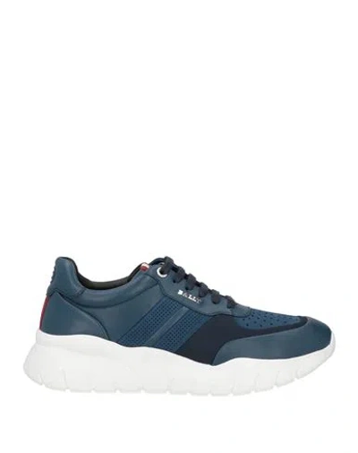 Bally Man Sneakers Blue Size 6 Lambskin