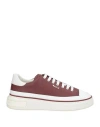 BALLY BALLY MAN SNEAKERS BURGUNDY SIZE 8.5 COW LEATHER
