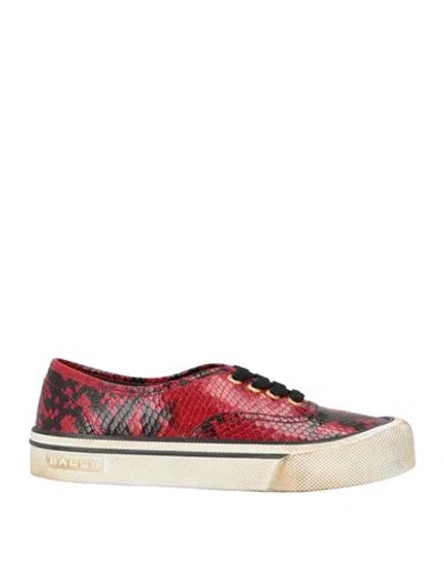 BALLY BALLY MAN SNEAKERS GARNET SIZE 8 GOAT SKIN