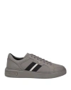 Bally Man Sneakers Grey Size 14 Leather In Grey